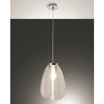 Fabas Luce Cora Hanglampen Chroom, 1-licht