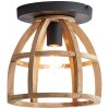 Brilliant Matrix Wood Plafondlamp Zwart, 1-licht