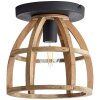 Brilliant Matrix Wood Plafondlamp Zwart, 1-licht