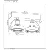 Lucide DORIAN Plafond spot LED Zwart, 2-lichts