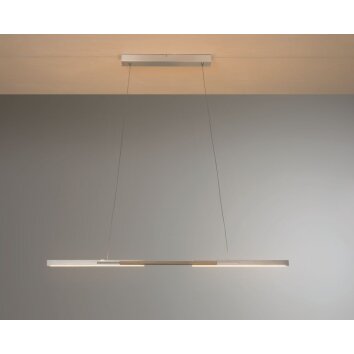 Bopp Link Hanglamp LED Hout donker, Nikkel mat, 1-licht