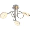 Globo LAILA Plafondlamp LED Nikkel mat, 3-lichts