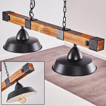 Corippo Hanglamp Bruin, Zwart, 2-lichts