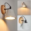 Halltorp Wandlamp Hout donker, Zwart, 1-licht