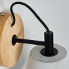 Halltorp Wandlamp Hout donker, Zwart, 1-licht