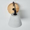 Halltorp Wandlamp Hout donker, Zwart, 1-licht