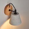 Halltorp Wandlamp Hout donker, Zwart, 1-licht