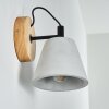 Halltorp Wandlamp Hout donker, Zwart, 1-licht