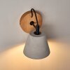 Halltorp Wandlamp Hout donker, Zwart, 1-licht