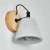 Halltorp Wandlamp Hout donker, Zwart, 1-licht