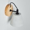 Halltorp Wandlamp Hout donker, Zwart, 1-licht