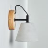 Halltorp Wandlamp Hout donker, Zwart, 1-licht