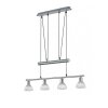 Trio LEVISTO Hanglamp LED Nikkel mat, 4-lichts