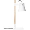 Brilliant Plow Tafellamp Hout licht, Wit, 1-licht