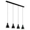 Eglo PRIDDY Hanglamp Zwart, Wit, 4-lichts