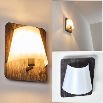 Huddinge Wandlamp Grijs, 1-licht