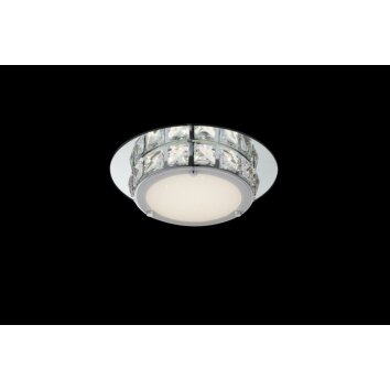 Globo MARGO Plafondlamp LED Chroom, Glas, 1-licht