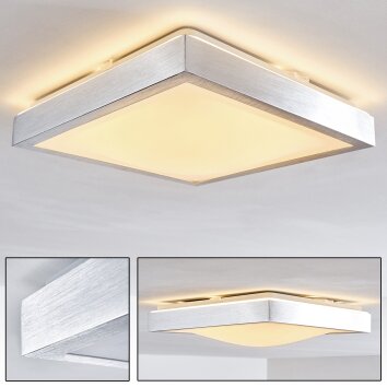 Sora Plafondlamp LED Nikkel mat, 1-licht