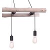 Globo IRMGARD Hanger Hout licht, Zwart, 4-lichts