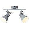 Brilliant Bogart Spotbalk plafond Grijs, 2-lichts