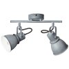 Brilliant Bogart Spotbalk plafond Grijs, 2-lichts