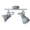 Brilliant Bogart Spotbalk plafond Grijs, 2-lichts