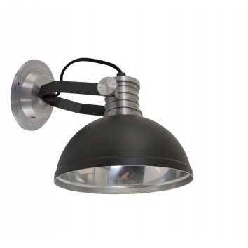 Steinhauer Brooklyn Muurlamp Zwart, Zilver, 1-licht