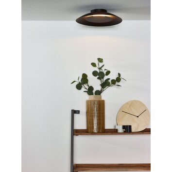 Lucide FOSKAL Plafondlamp LED Zwart, 1-licht