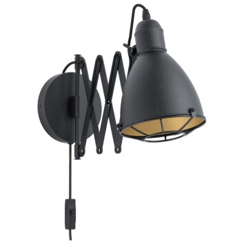 EGLO TREBURLEY Wandlamp Goud, Zwart, 1-licht