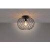 Fischer & Honsel living Justin Plafondlamp Zwart, 1-licht