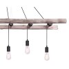 Globo IRMGARD Hanger Hout licht, Zwart, 6-lichts