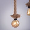 Leuchten-Direkt ROPE Hanglamp Bruin, Zwart, 2-lichts