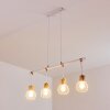 Koler Hanglamp Hout licht, Wit, 4-lichts