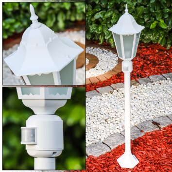 Hongkong Frost Buiten staande lamp Wit, 1-licht, Bewegingsmelder