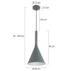 Steinhauer Cornucopia Hanglamp Grijs, 1-licht