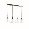 Ideallux GRETEL Hanger Bruin, Zwart, 4-lichts