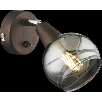 Globo Isla Muurspot LED Brons, 1-licht