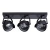 Lucide CICLETA Plafond straler Zwart, 3-lichts