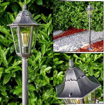 Lignac Buiten staande lamp Zwart, Zilver, 1-licht