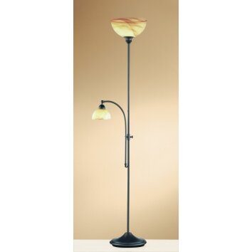 Wofi LACCHINO Staande lamp Donkerbruin, 2-lichts