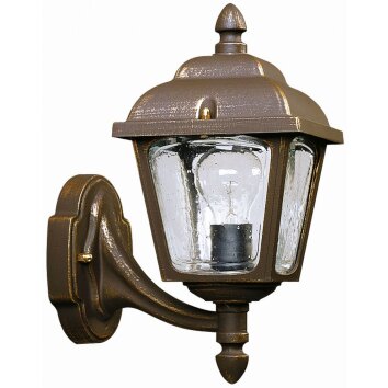 Albert 812 Buiten muurverlichting Bruin, Messing, 1-licht