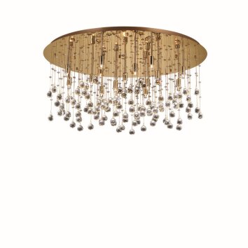 Ideallux MOONLIGHT Plafondlamp Champagne, Kristaloptiek, 15-lichts