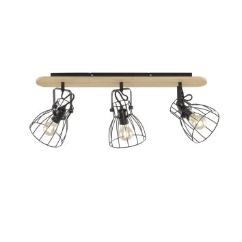 Fischer & Honsel living Die Plafondlamp Zwart, 3-lichts