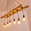 Yaak Hanglamp Hout licht, Zwart, 6-lichts