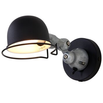 Steinhauer Darvin Muurlamp Grijs, Zwart, 1-licht