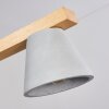 Halltorp Hanglamp Hout licht, Zwart, 5-lichts