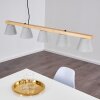 Halltorp Hanglamp Hout licht, Zwart, 5-lichts