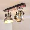 Hora Plafondlamp Hout donker, Zilver, 1-licht