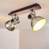 Hora Plafondlamp Hout donker, Zilver, 1-licht