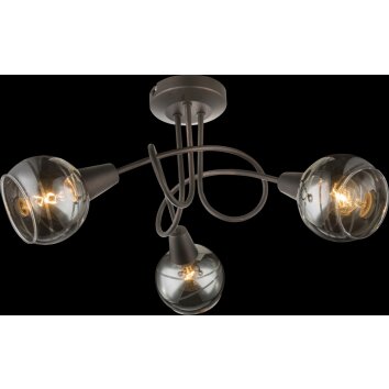 Globo Isla Plafondlamp LED Brons, 3-lichts